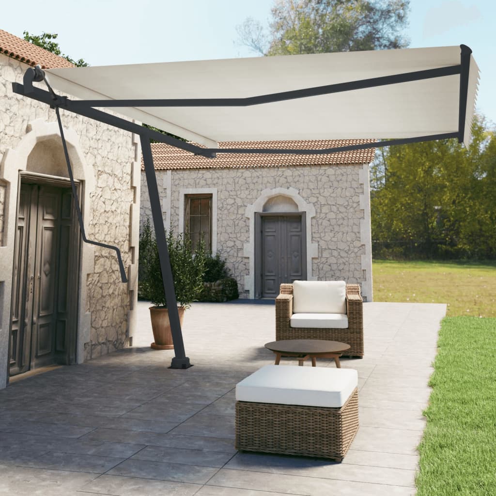 VidaXL Luifelpaalset 450x245 cm ijzer antracietkleurig