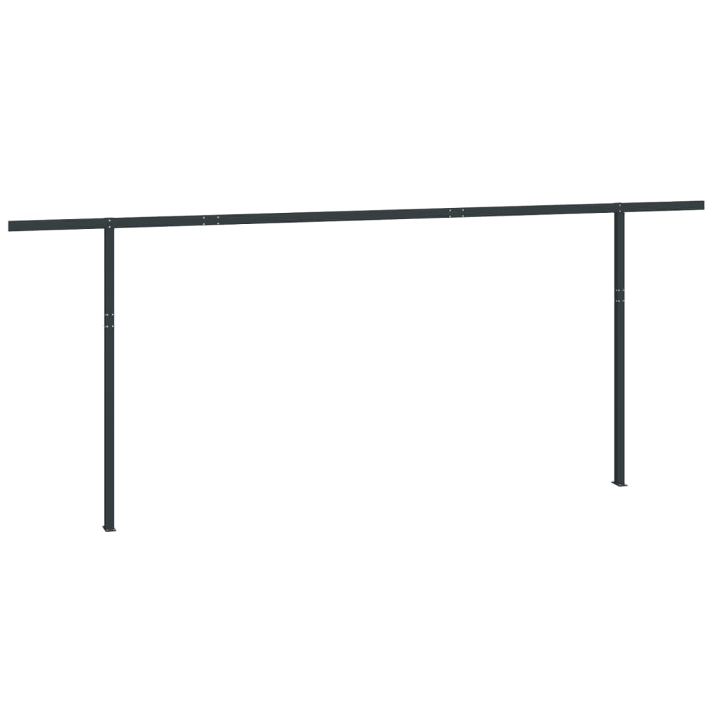 VidaXL Luifelpaalset 600x245 cm ijzer antracietkleurig