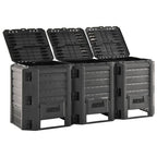 Vidaxl compostbak 1200 l zwart