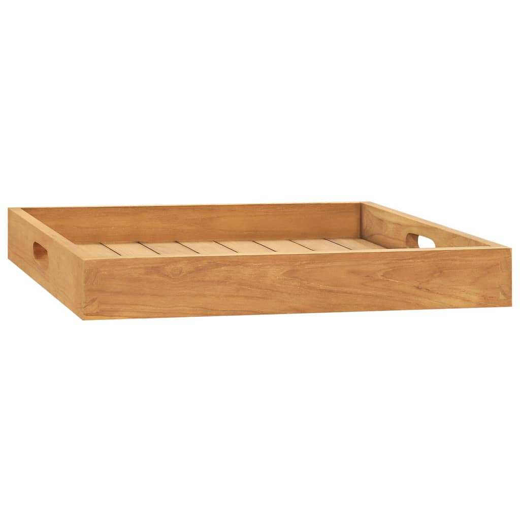 Vidaxl dienblad 50x50 cm massief teakhout