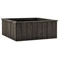 VidaXL Plantenbak verhoogd 74x77x30 cm massief grenenhout grijs