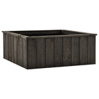 VidaXL Plantenbak verhoogd 74x77x30 cm massief grenenhout grijs