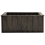 VidaXL Plantenbak verhoogd 74x77x30 cm massief grenenhout grijs