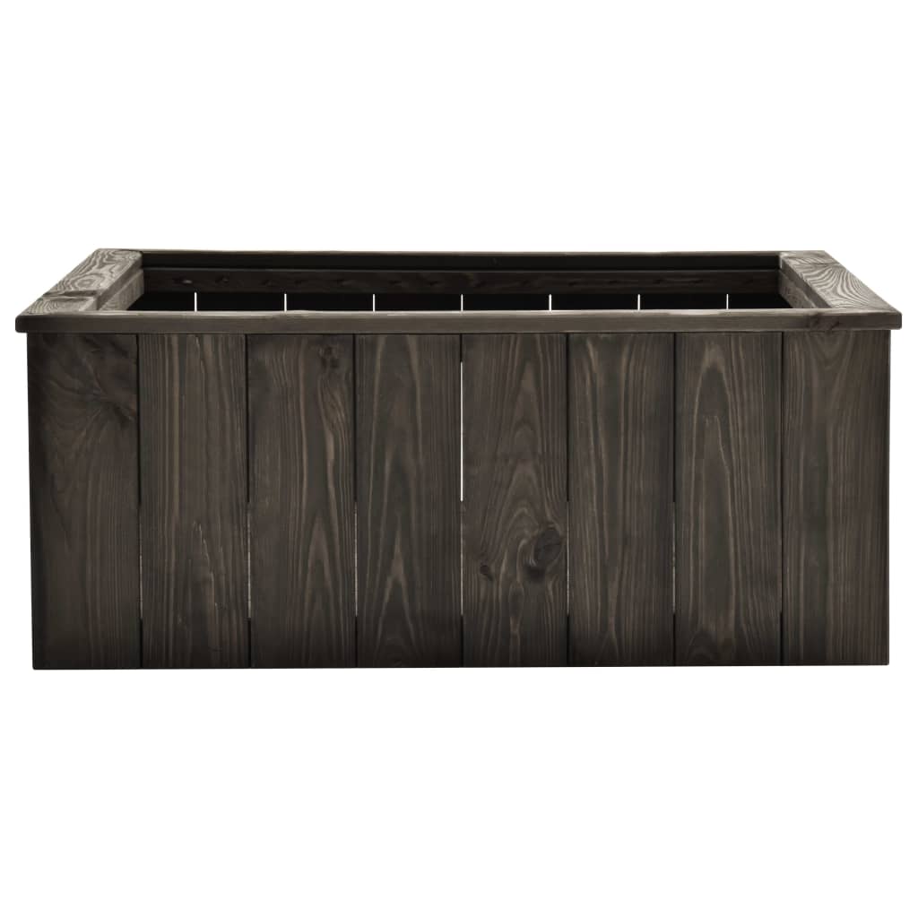 VidaXL Plantenbak verhoogd 74x77x30 cm massief grenenhout grijs