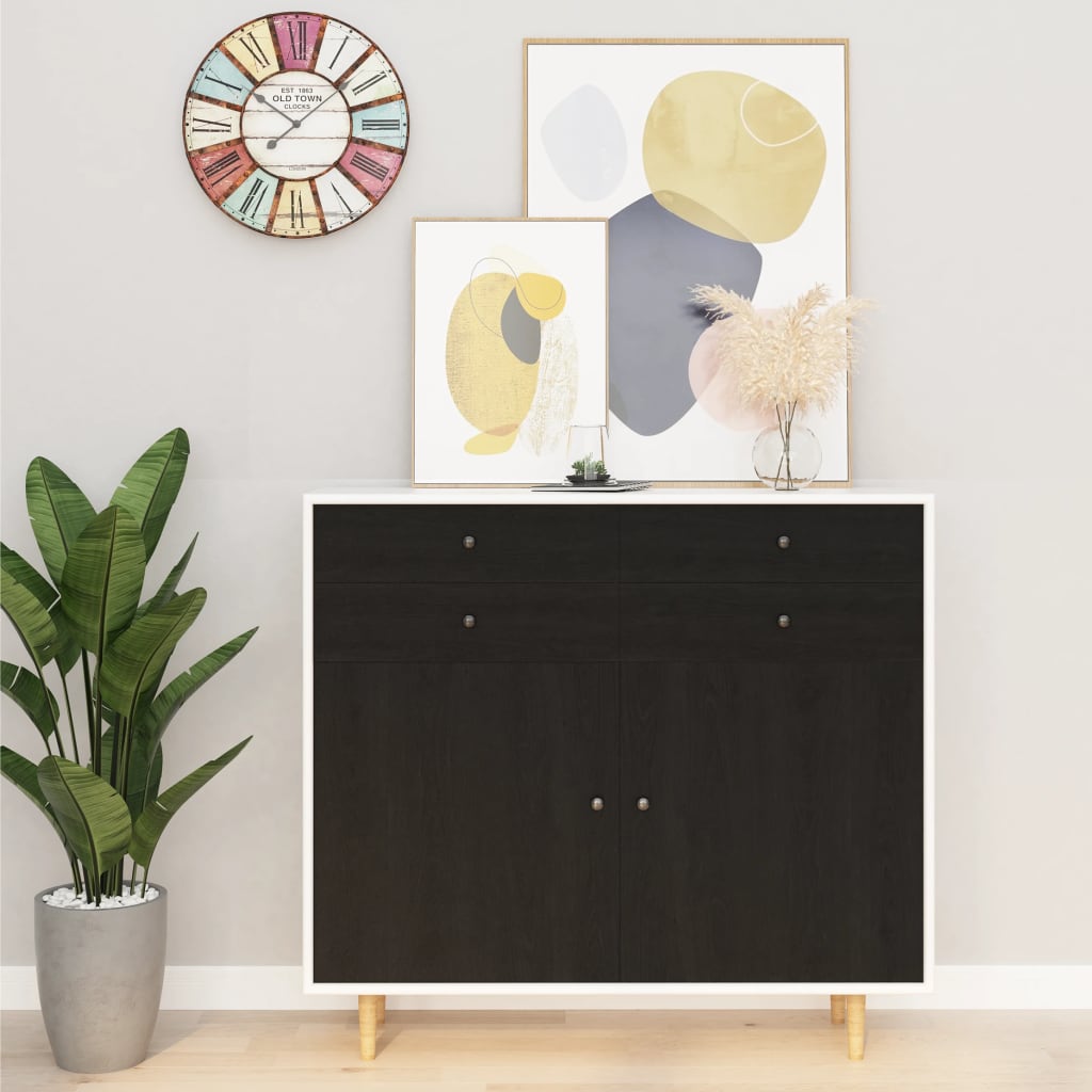 Vidaxl meubelfolies zelfklevend 2 st 500x90 cm pvc donkerhoutkleurig