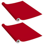 Vidaxl meubelfolies zelfklevend 2 st 500x90 cm pvc rood