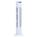 VidaXL Torenventilator met afstandsbediening en timer ø24x80 cm wit