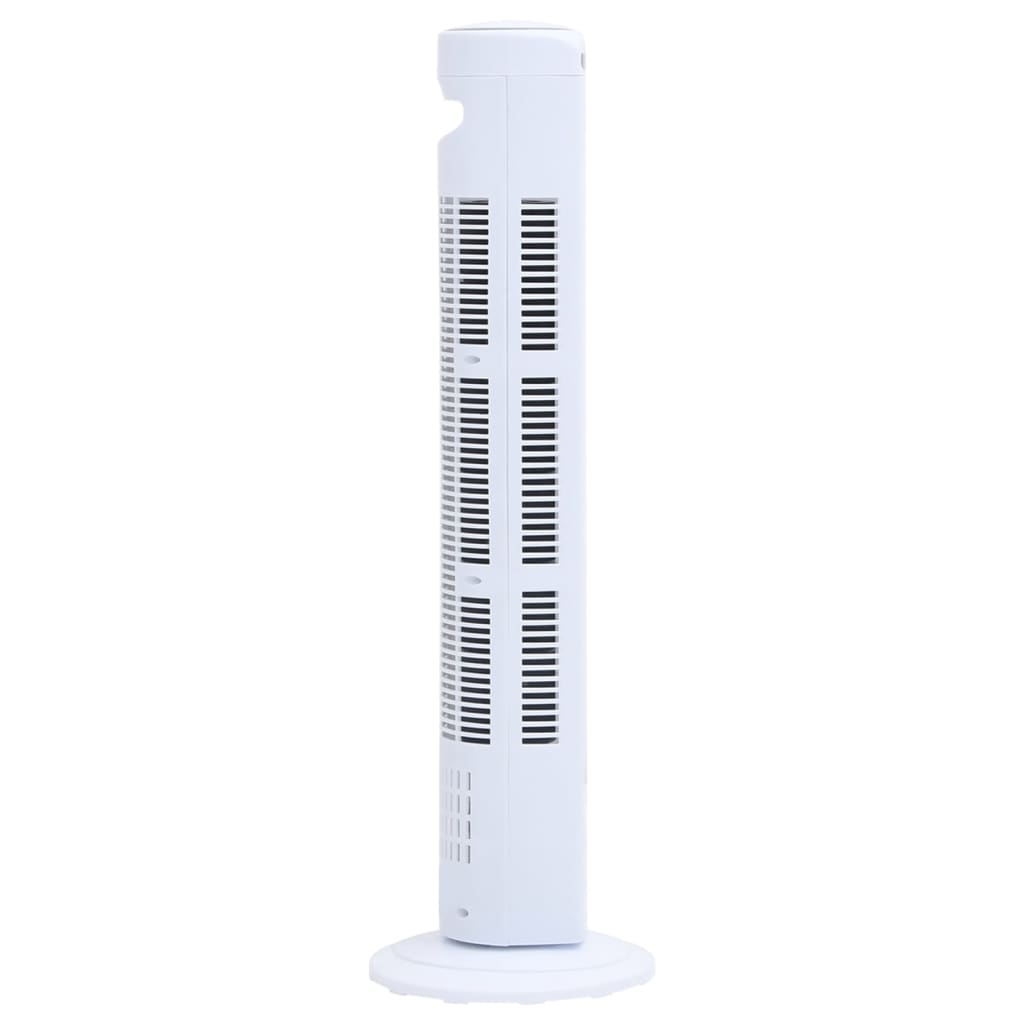 VidaXL Torenventilator met afstandsbediening en timer ø24x80 cm wit