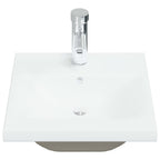 Vidaxl inbouwwastafel met kraan 42x39x18 cm keramiek wit