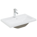 Vidaxl inbouwwastafel met kraan 61x39x18 cm keramiek wit