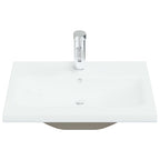 Vidaxl inbouwwastafel met kraan 61x39x18 cm keramiek wit