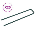 Vidaxl kunstgraspennen 20 st u-vormig ijzer