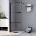 Vidaxl inloopdouchewand transparant 80x195 cm esg-glas zwart