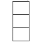 Vidaxl inloopdouchewand transparant 100x195 cm esg-glas zwart