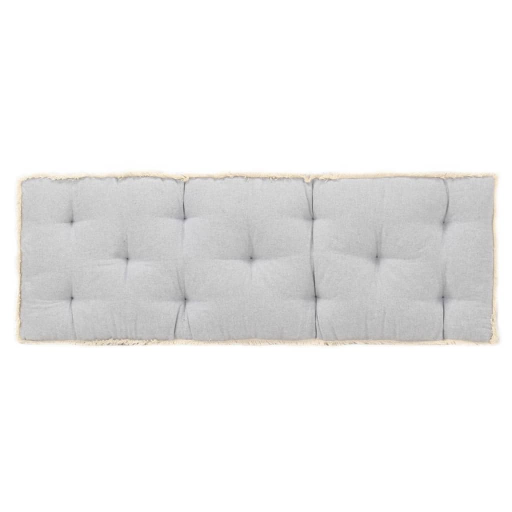 VidaXL Bankkussen pallet 120x40x7 cm grijs