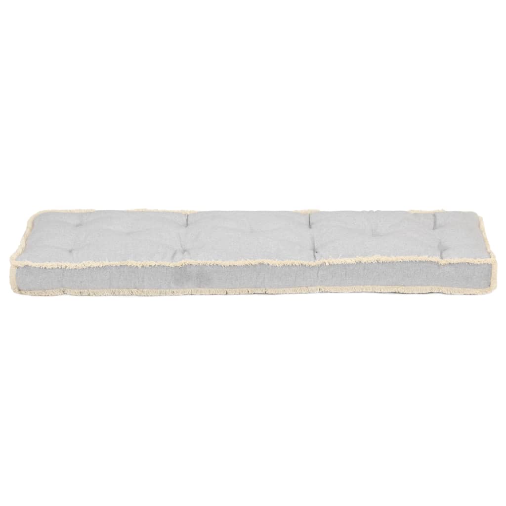 VidaXL Bankkussen pallet 120x40x7 cm grijs