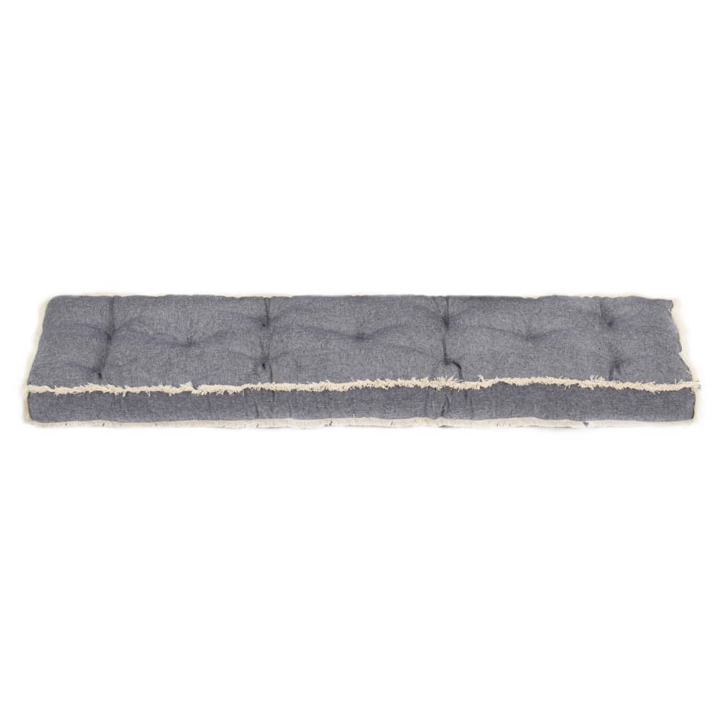 VidaXL Bankkussen pallet 120x40x7 cm blauw