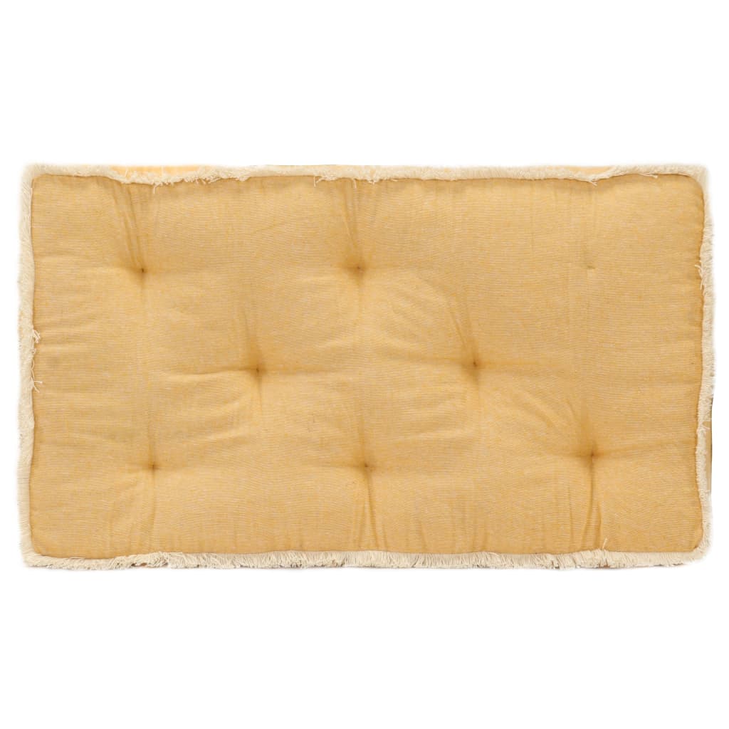 VidaXL Bankkussen pallet 73x40x7 cm geel