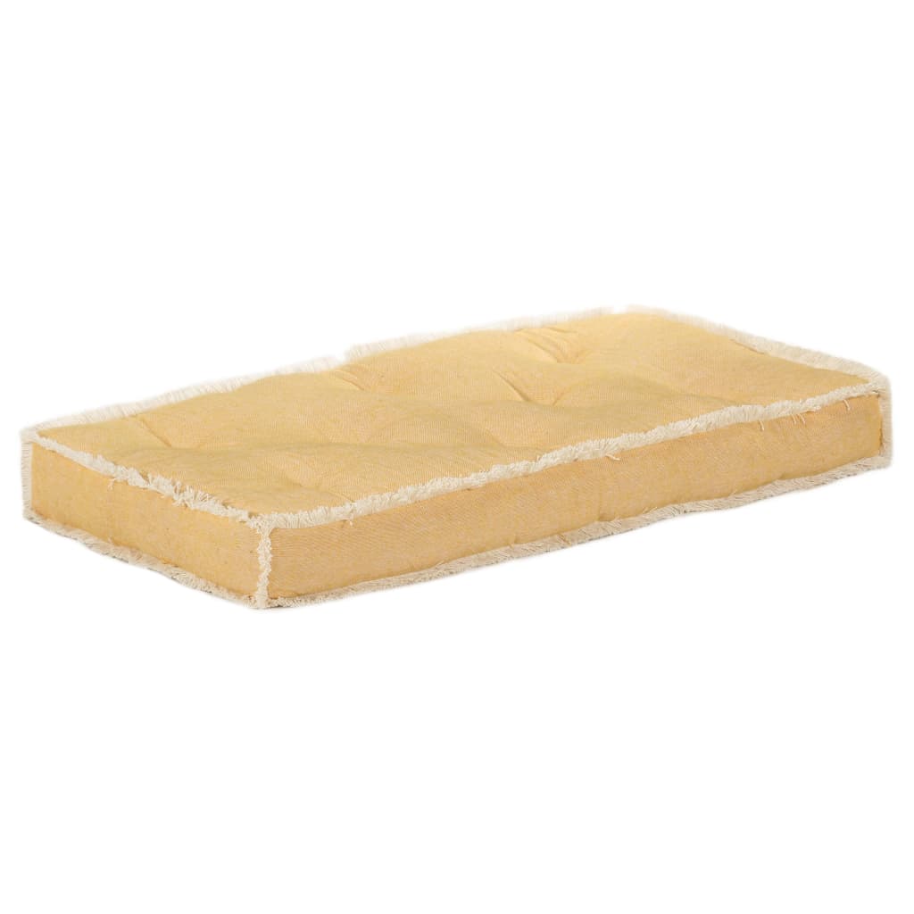 VidaXL Bankkussen pallet 73x40x7 cm geel