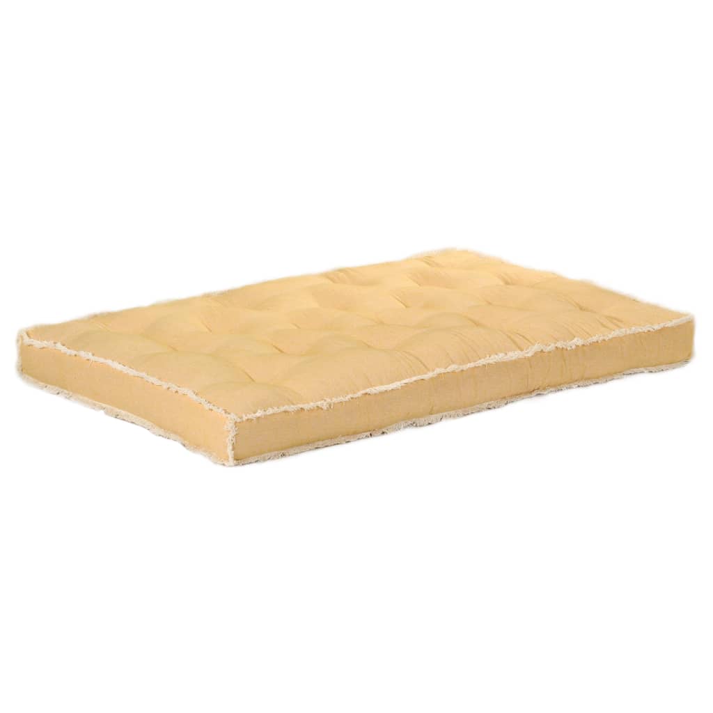 VidaXL Bankkussen pallet 120x80x10 cm geel