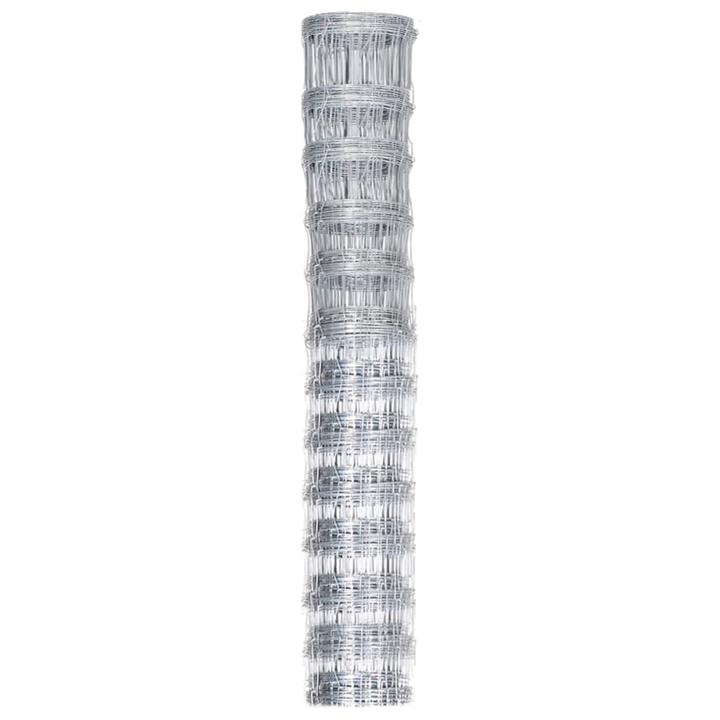 Vidaxl hek 50x1,25 m gegalvaniseerd staal zilverkleurig