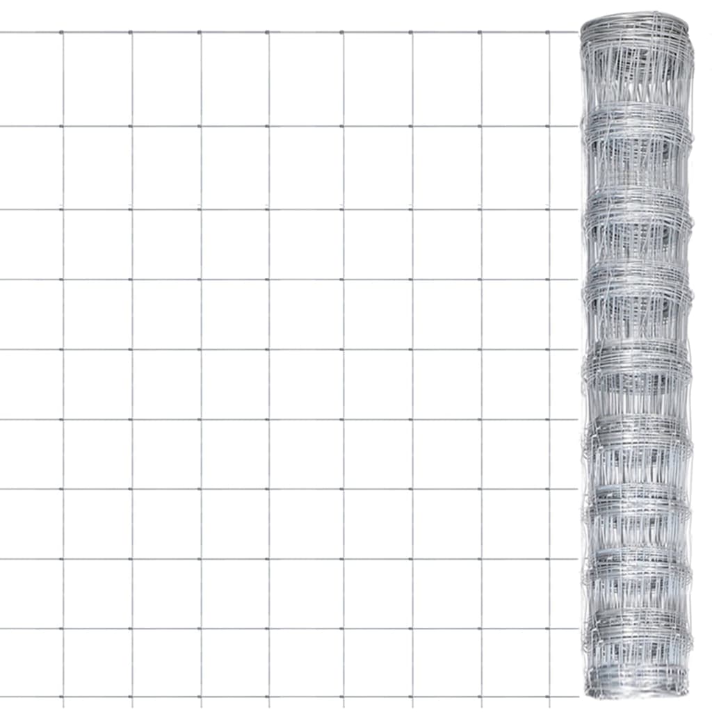Vidaxl tuinhek 50x1 m gegalvaniseerd staal zilverkleurig