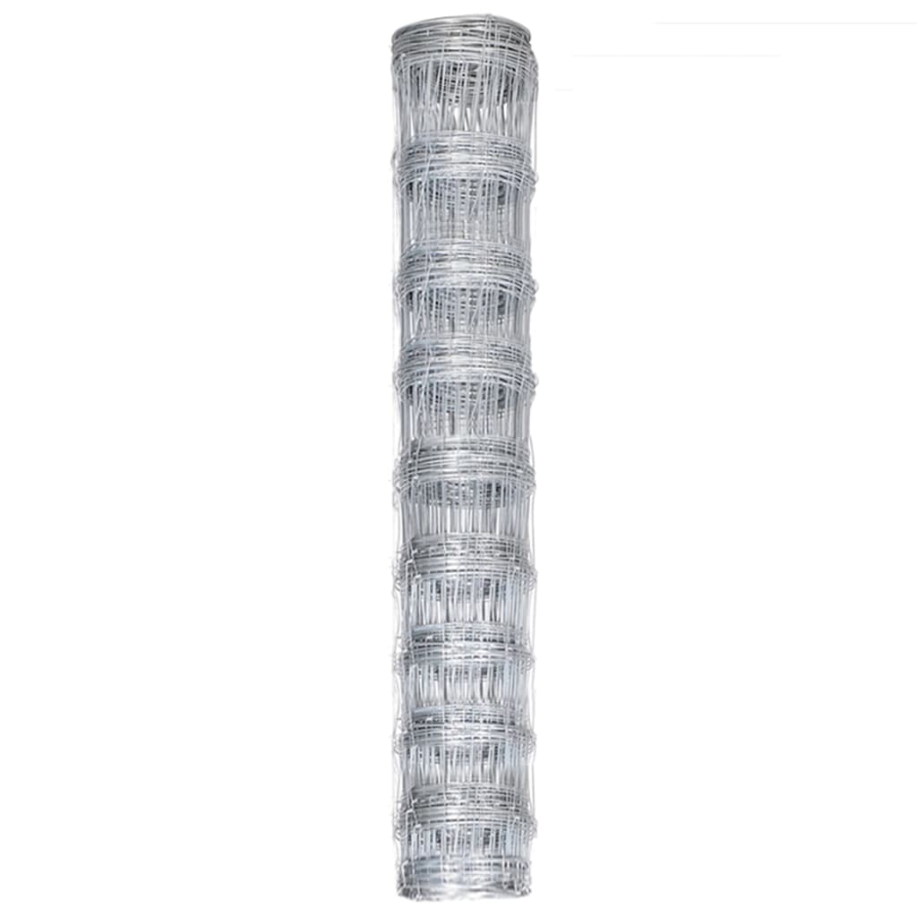 Vidaxl tuinhek 50x1 m gegalvaniseerd staal zilverkleurig