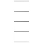 Vidaxl schuifdeur 76x205 cm aluminium en esg-glas zwart