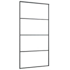 VidaXL Schuifdeur 102,5x205 cm aluminium en ESG-glas zwart