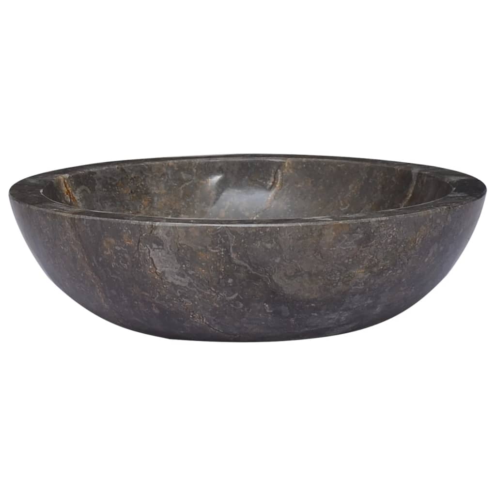 Vidaxl gootsteen ø40x12 cm marmer grijs