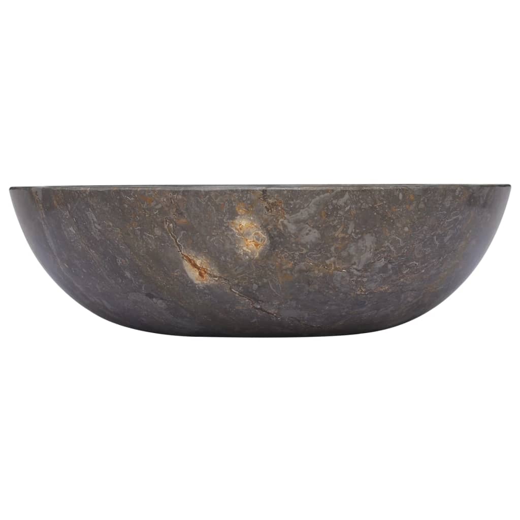 Vidaxl gootsteen ø40x12 cm marmer grijs