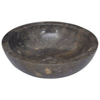 Vidaxl gootsteen ø40x12 cm marmer grijs