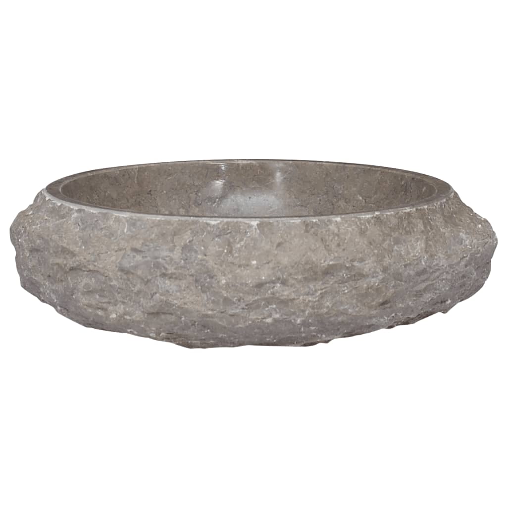 Vidaxl gootsteen ø40x12 cm marmer grijs