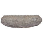 Vidaxl gootsteen ø40x12 cm marmer grijs
