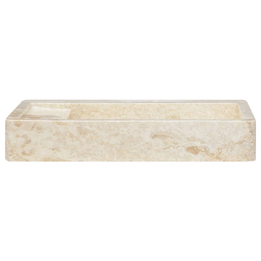 VidaXL Gootsteen 58x39x10 cm marmer crèmekleurig