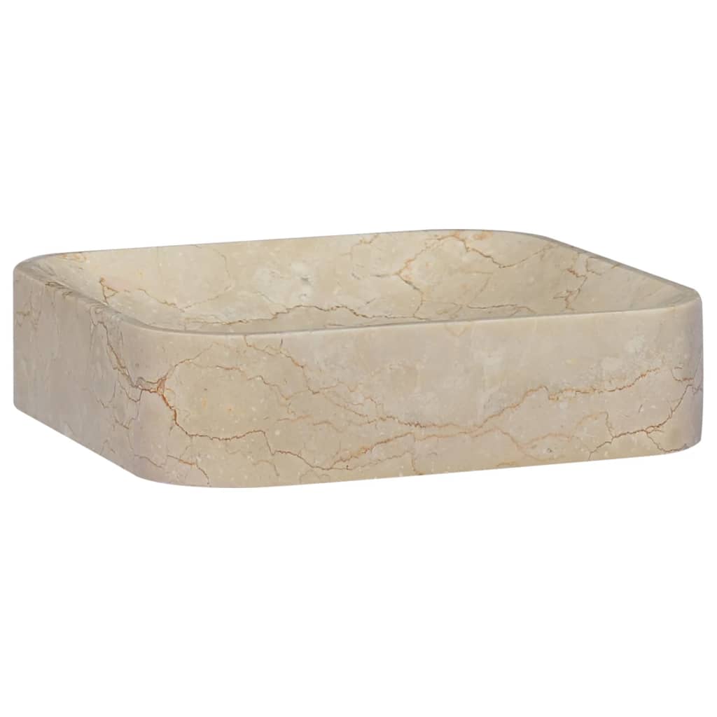 Vidaxl gootsteen 40x40x10 cm marmer crèmekleurig