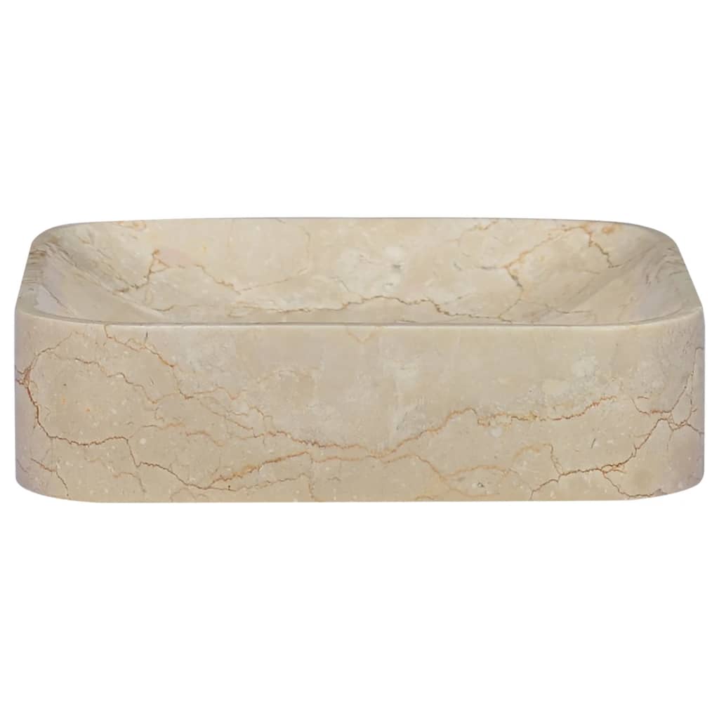 Vidaxl gootsteen 40x40x10 cm marmer crèmekleurig