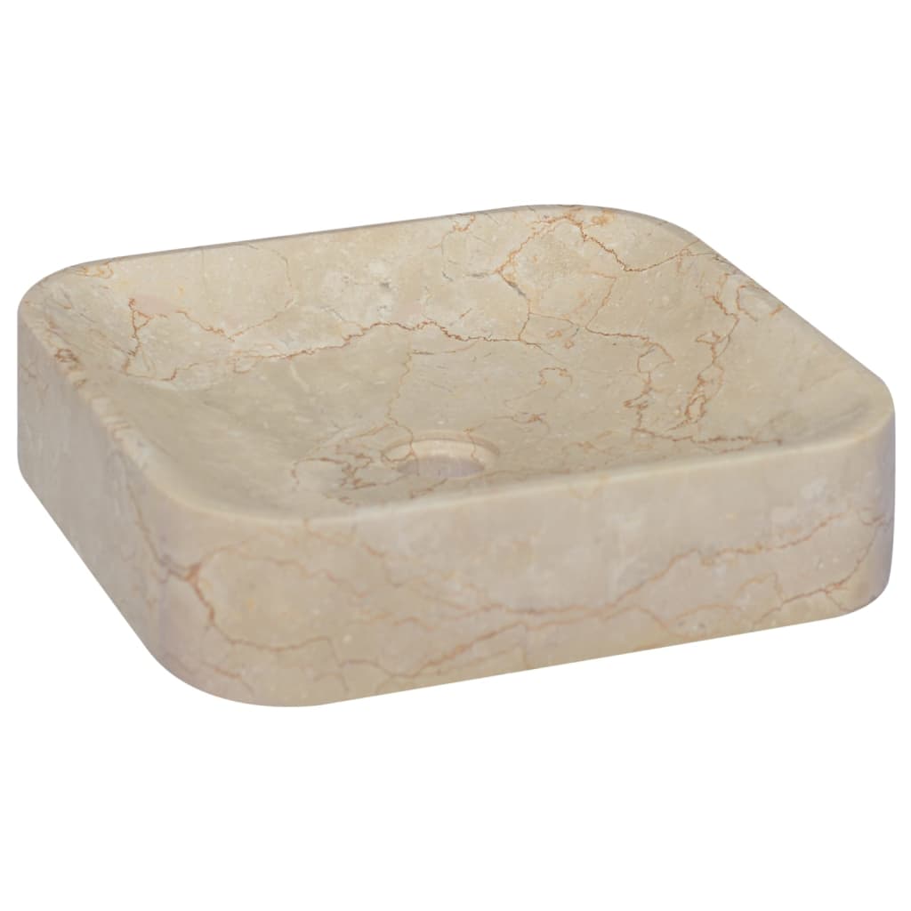 Vidaxl gootsteen 40x40x10 cm marmer crèmekleurig