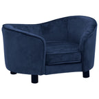 Vidaxl hondenbank 69x49x40 cm pluche blauw