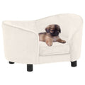 Vidaxl hondenbank 69x49x40 cm pluche crèmekleurig