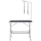 Vidaxl hondentrimtafel verstelbaar met 2 lussen en opbergschap
