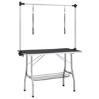 Vidaxl hondentrimtafel verstelbaar met 2 lussen en opbergschap