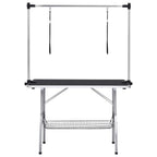 Vidaxl hondentrimtafel verstelbaar met 2 lussen en opbergschap