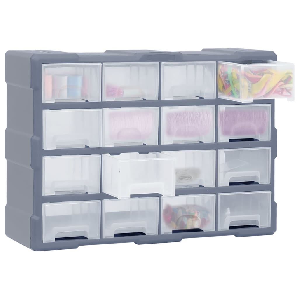 Vidaxl organiser met 16 medium lades 52x16x37 cm