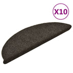 Vidaxl trapmatten zelfklevend 10 st 56x17x3 cm antraciet halfrond