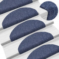 Vidaxl trapmatten zelfklevend 10 stuks 65x21x4 cm blauw halfrond groot