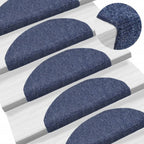 Vidaxl trapmatten zelfklevend 10 stuks 65x21x4 cm blauw halfrond groot