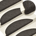 Vidaxl trapmatten zelfklevend 5 stuks 65x21x4 cm antraciet halfrond groot