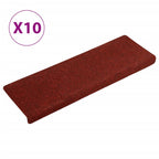 Vidaxl trapmatten zelfklevend 10 st 65x21x4 cm bordeaux rood rechthoekige rand