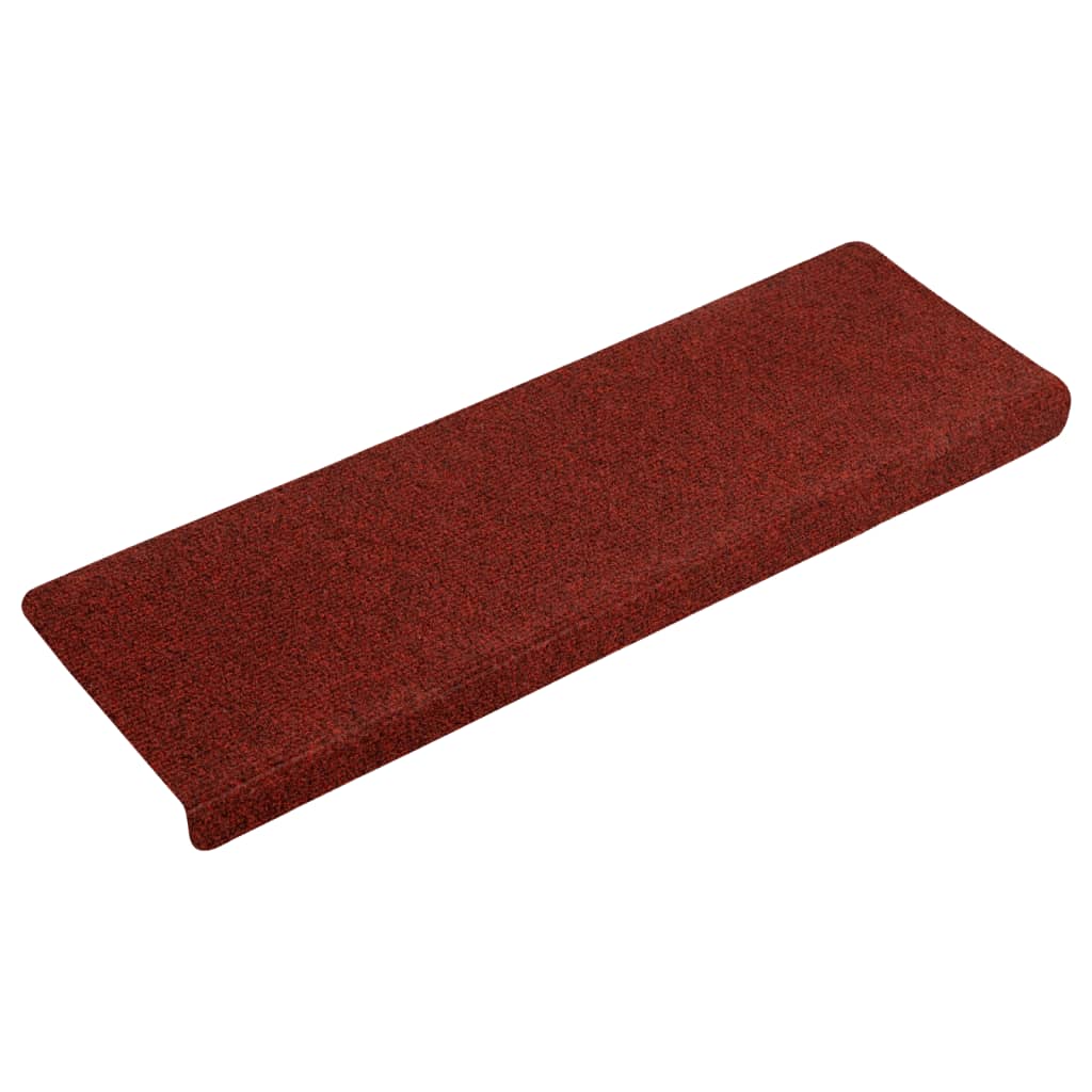 Vidaxl trapmatten zelfklevend 10 st 65x21x4 cm bordeaux rood rechthoekige rand